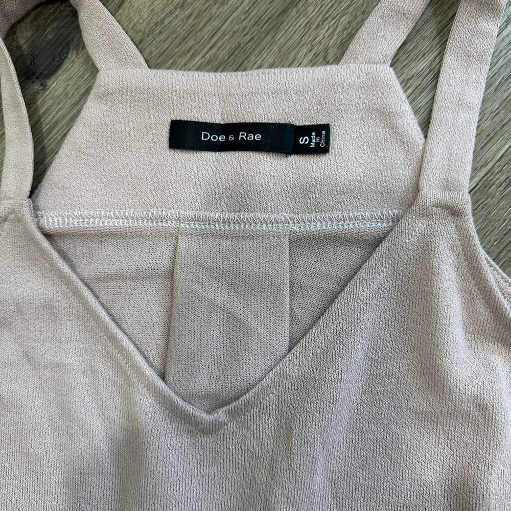 Doe & Rae Light Beige Knit Tank
